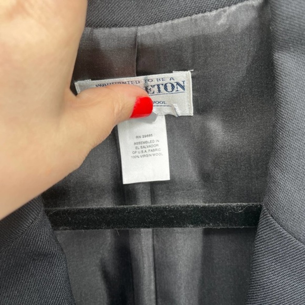 Pendleton 100% Virgin Wool Black Single Button Bl… - image 5